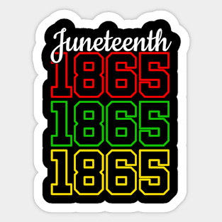 Juneteenth 1865 Black History African American Men Women Sticker